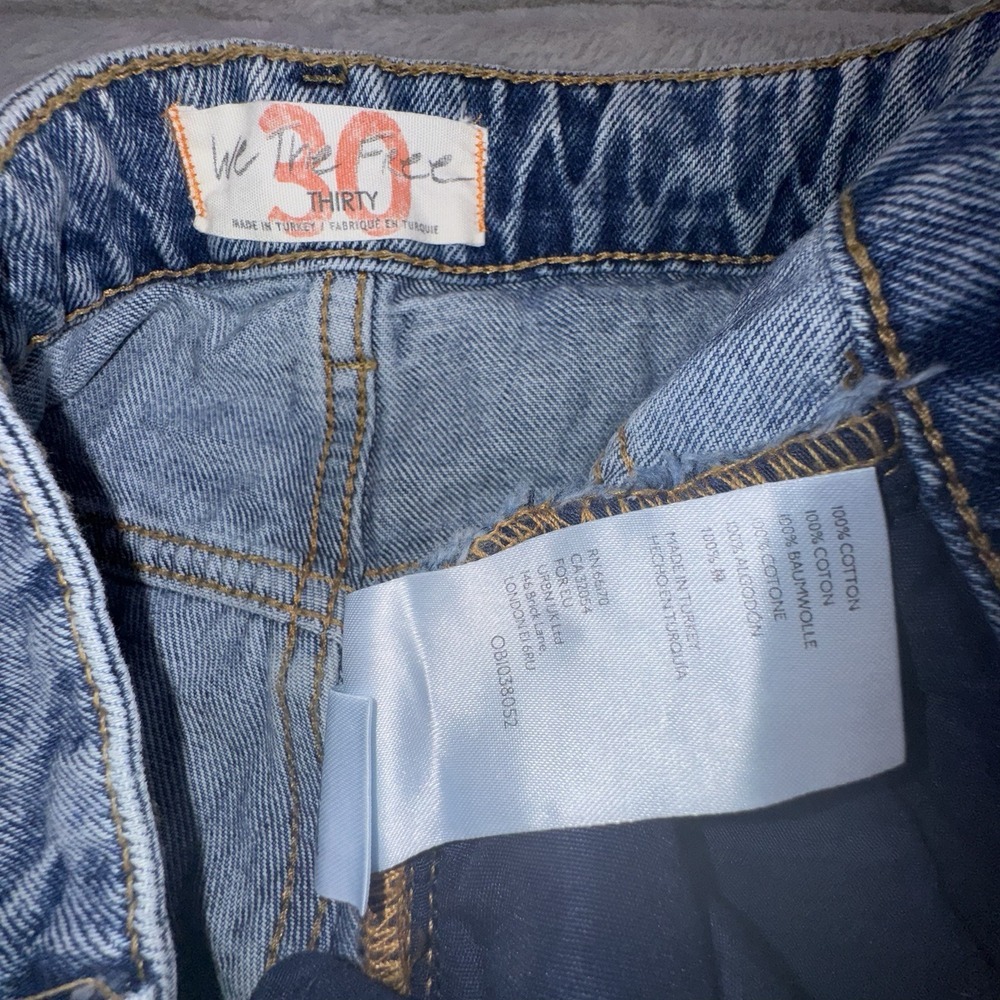 We The  Free‎ People Sz 30 Dakota Straight Wide Leg Ankle Jeans High Rise 30x27 - Picture 7 of 13